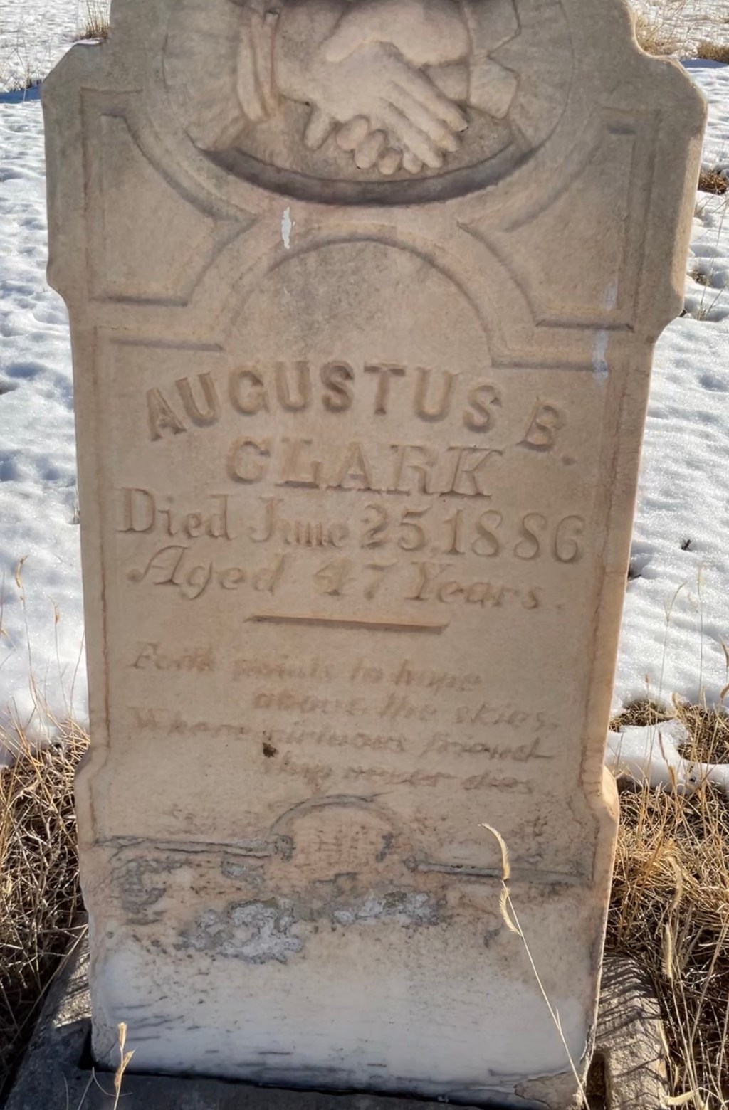 Augustus B Clark, New Hope&nbsp;Cemetery