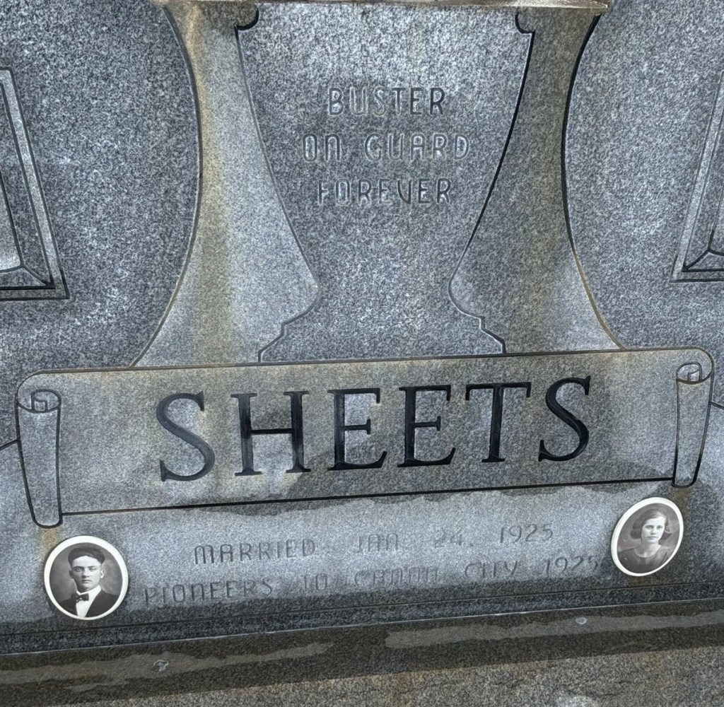 Buster stands guard&nbsp;forever…