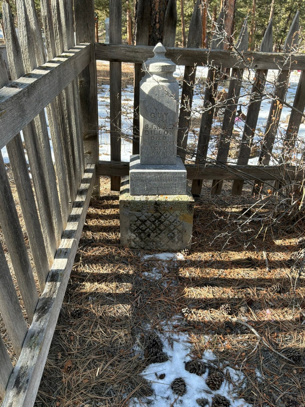 Guy Dillon, Rosita Cemetery,&nbsp;Colorado