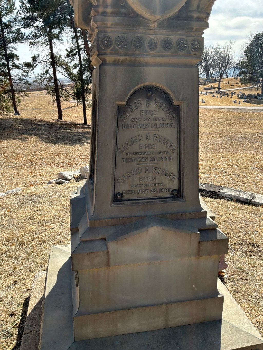 Wright Family, Evergreen Cemetery, Colorado Springs,&nbsp;Colorado