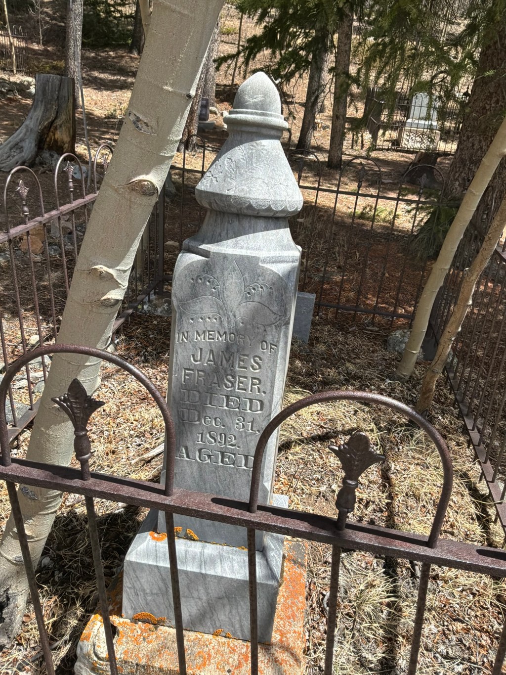 James Fraser, Buckskin Cemetery, Alma,&nbsp;Colorado